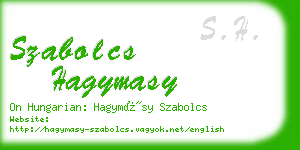 szabolcs hagymasy business card